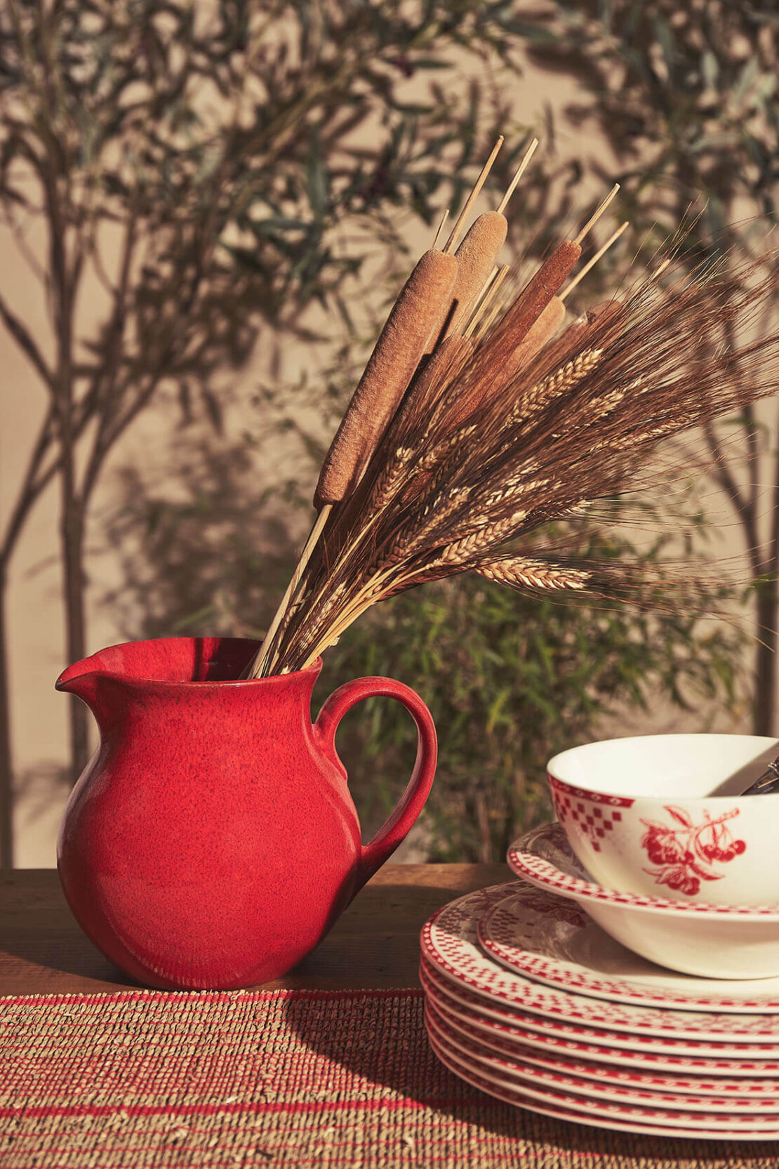 FAIENCE DAMIER ROUGE-TASSE A CAFE Seul-LE COMPTOIR DE FAMILLE-vintage/2001