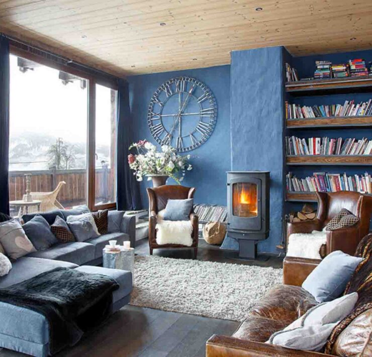 salon chalet authentique