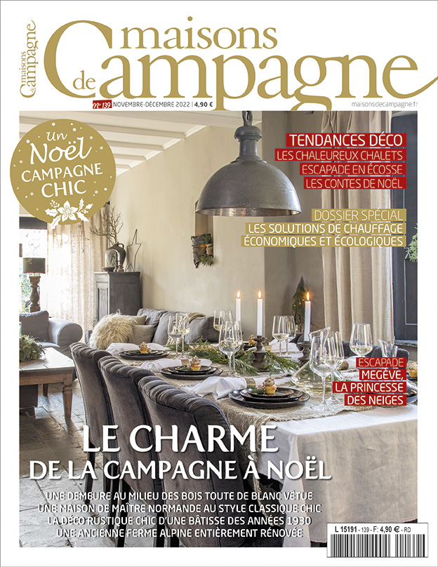 s'abonner au magazine Maisons de Campagne - couverture 139 Le charme de la campagne à Noël